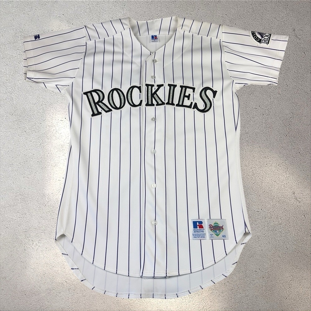 Vintage Colorado Rockies Russell Athletic Diamond Collection Jersey Sz 44
